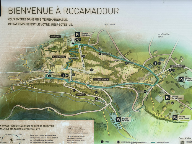 Mapa de Rocamadour